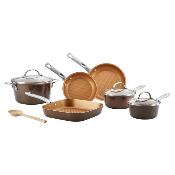 Cookware Set 10 Pieces Brown Sugar