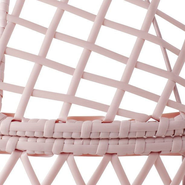 Chair Kid Wicker Stationary Egg Ventura Outdoor in Pink