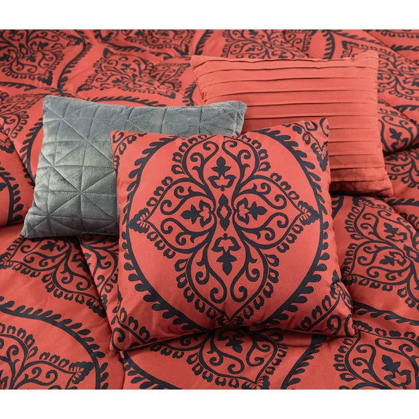 Bed in a Bag Comforter Set with Sheets 8 Pieces Twin or Twin XL