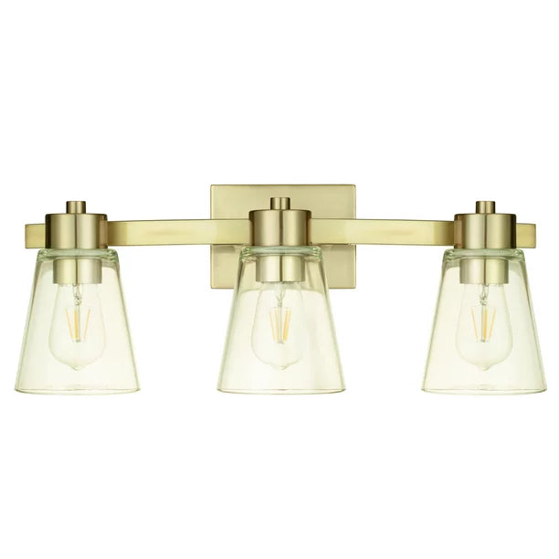 Adelayde Three Light Vanity in Soft Gold