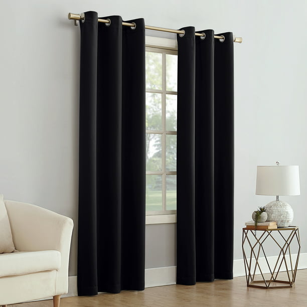 Blackout Curtain in Black 40x84 Inches