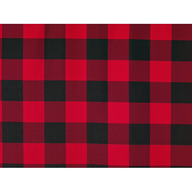 Plaid Light Filtering Curtain Panel 63 Inch Red