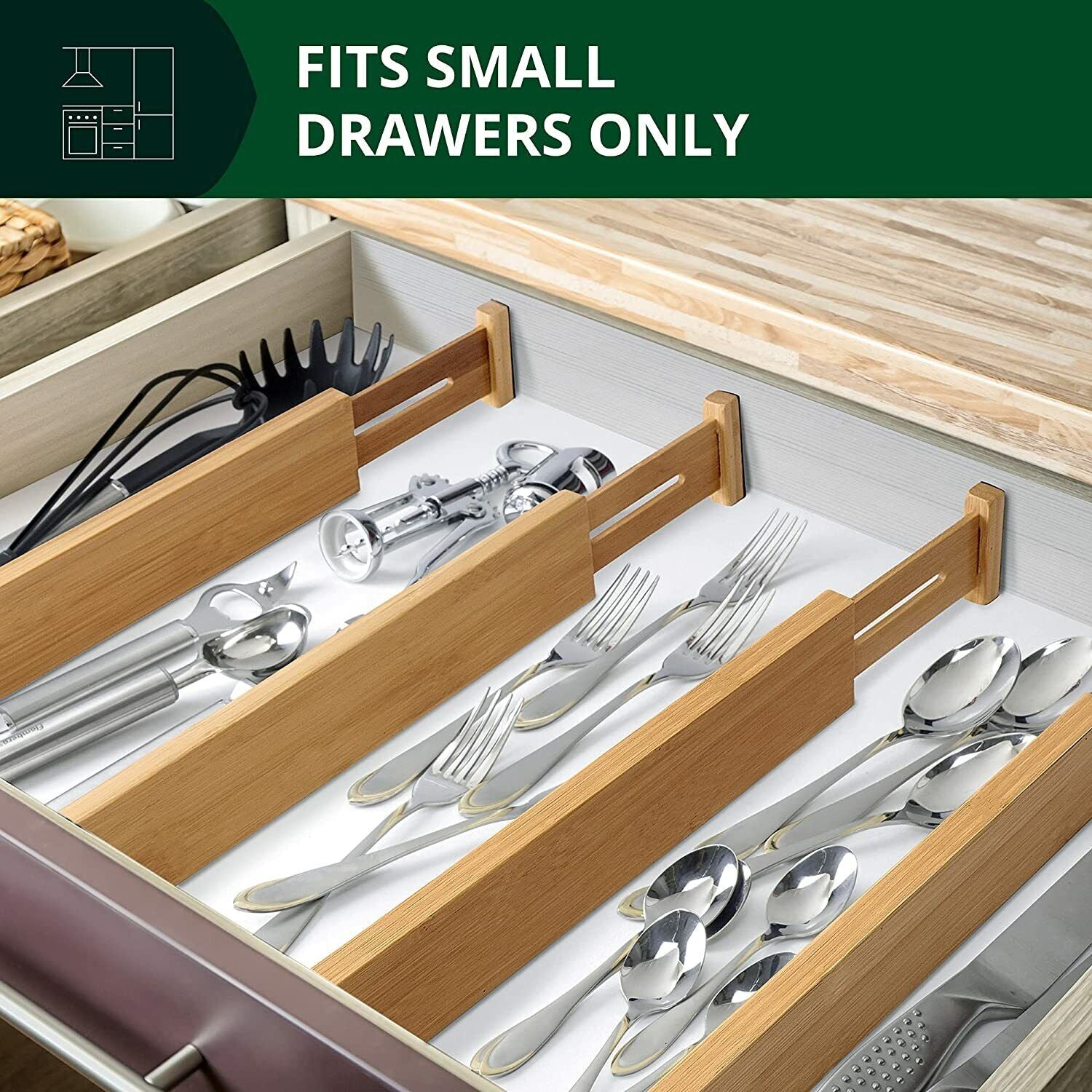 Drawer Dividers Organizers Adjustable 4 Pcs