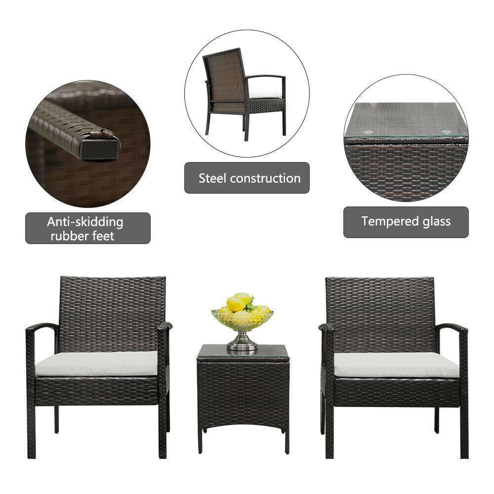 Chairs Cushioned Seat and Table