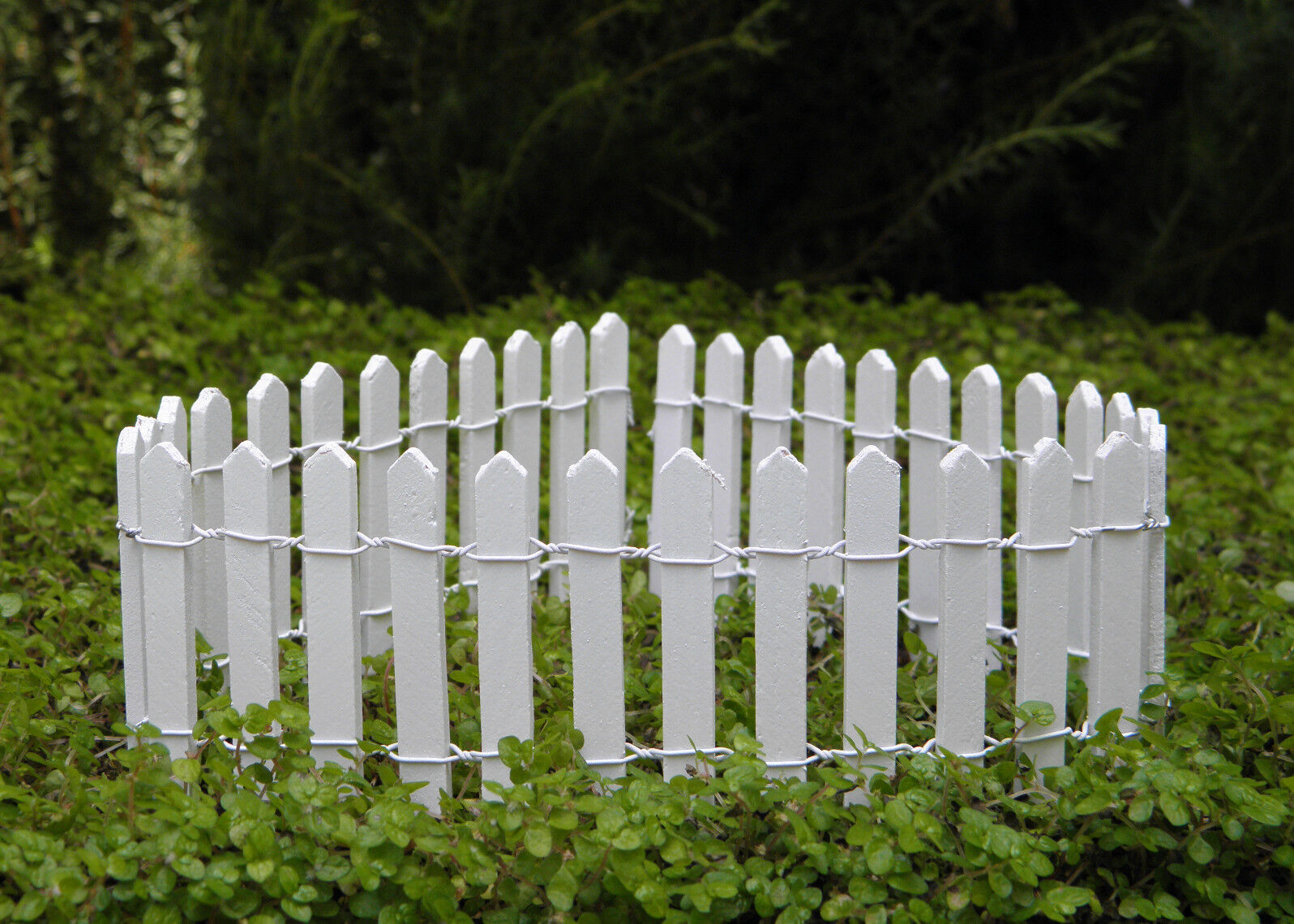 Garden Wooden Fence 2x18 Inches White