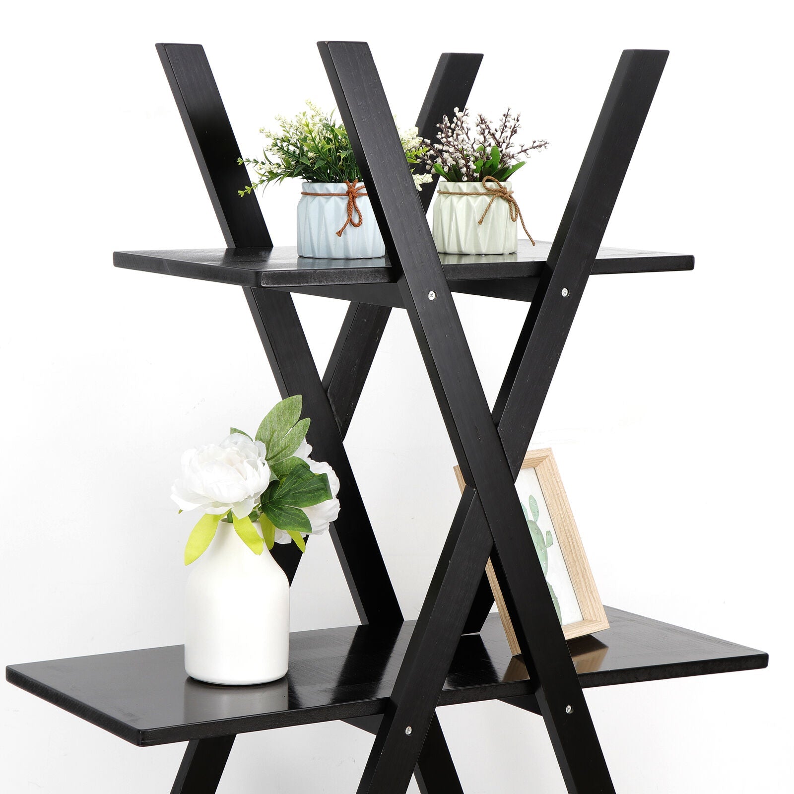 Storage Shelves 4 Tier in Black