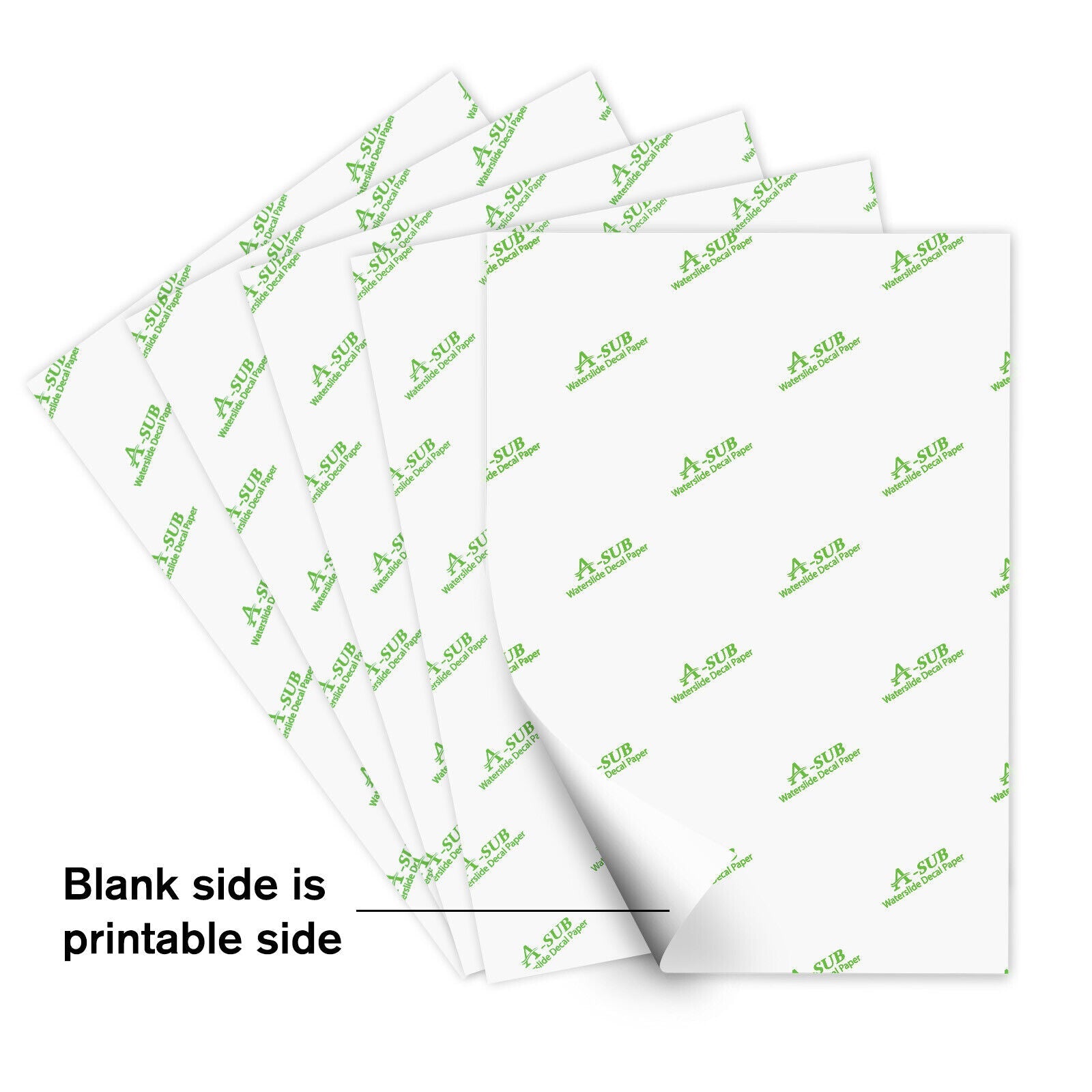 Waterslide Decal Paper with 45 Sheets White