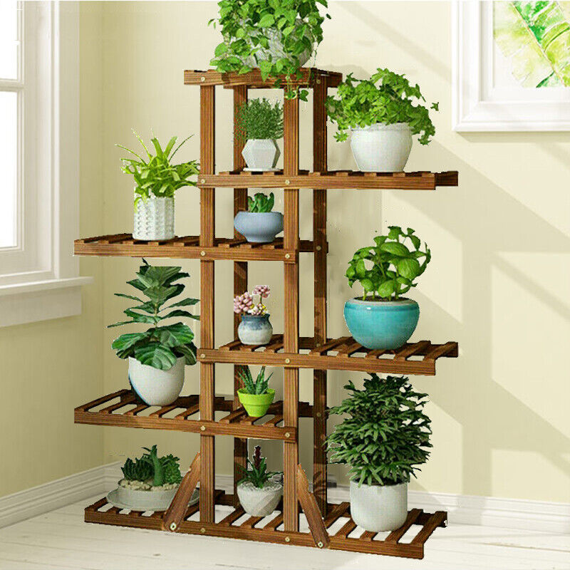 Plant Stand Shelf 6 Tier Large Wood