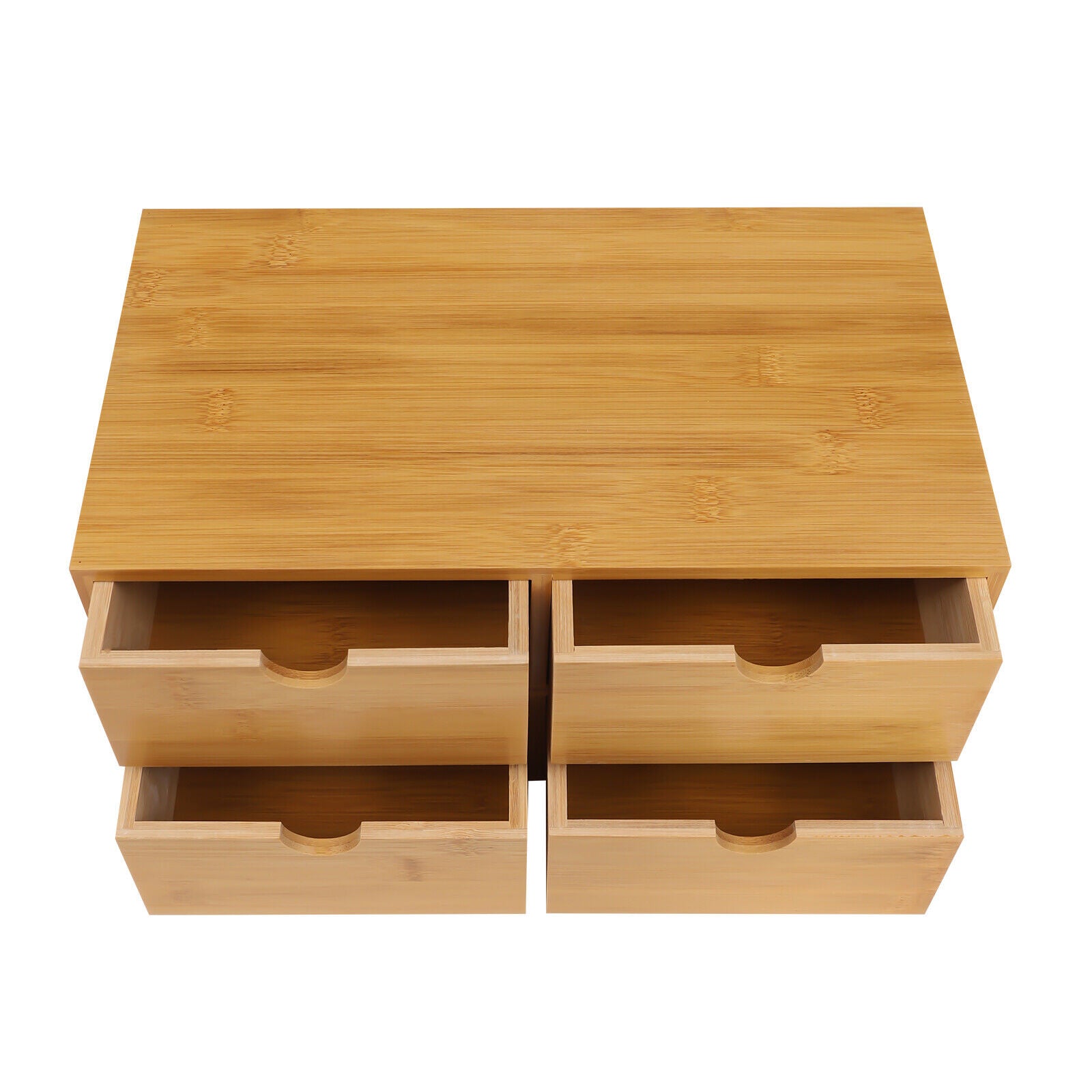 Bamboo Desktop Storage Box with 4 Drawers in Natural Color