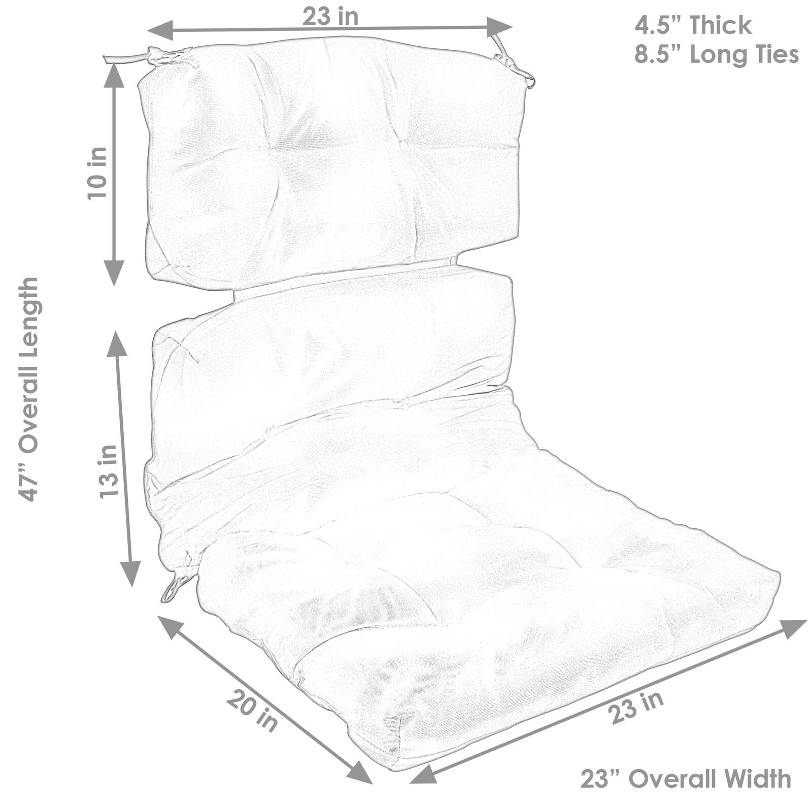Deep Seat Cushion in Blue