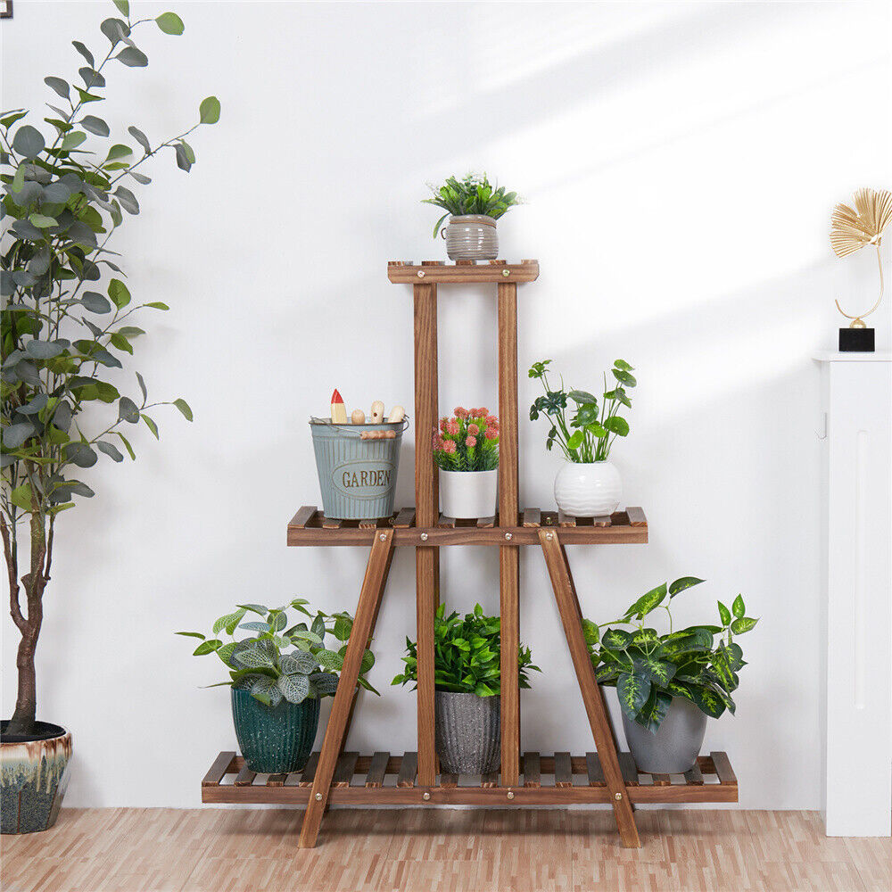 Plant Stand 3 tier Patio Flower Pot Holder Wood