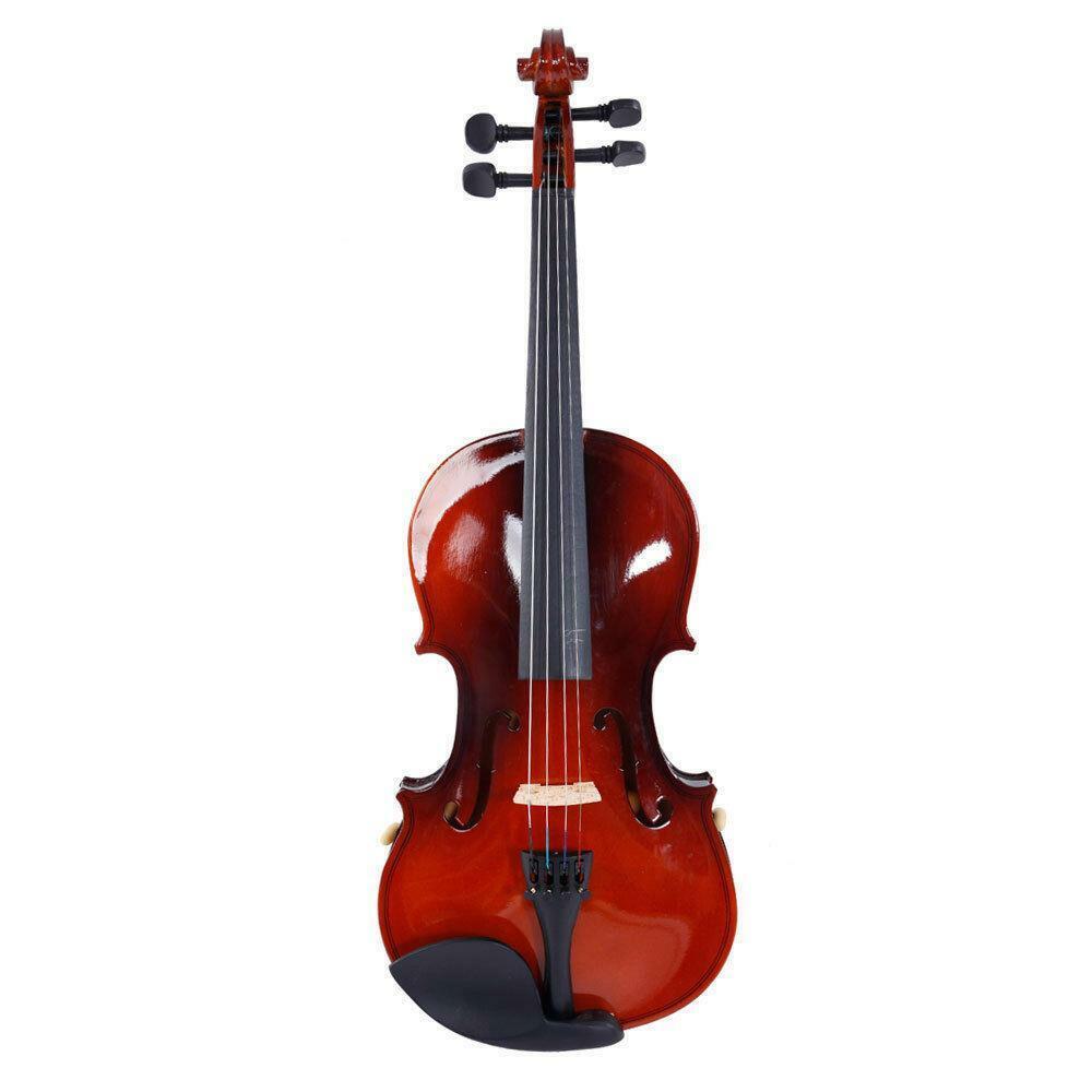 Maple Acoustic Violin Fiddle One Fourth with Case Bow Rosin Tuner shoulder Rest