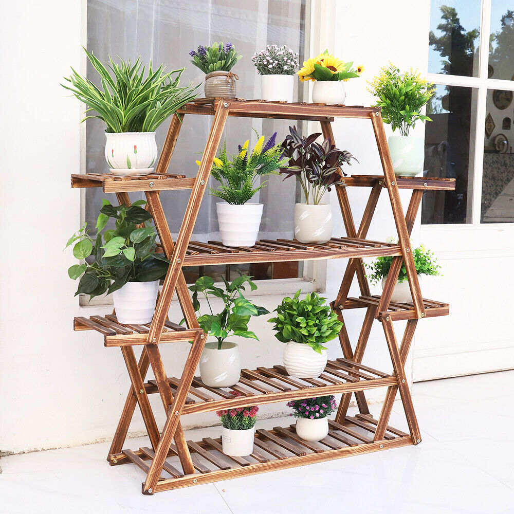 Extra Large Multi Tier Wood Plant Stand