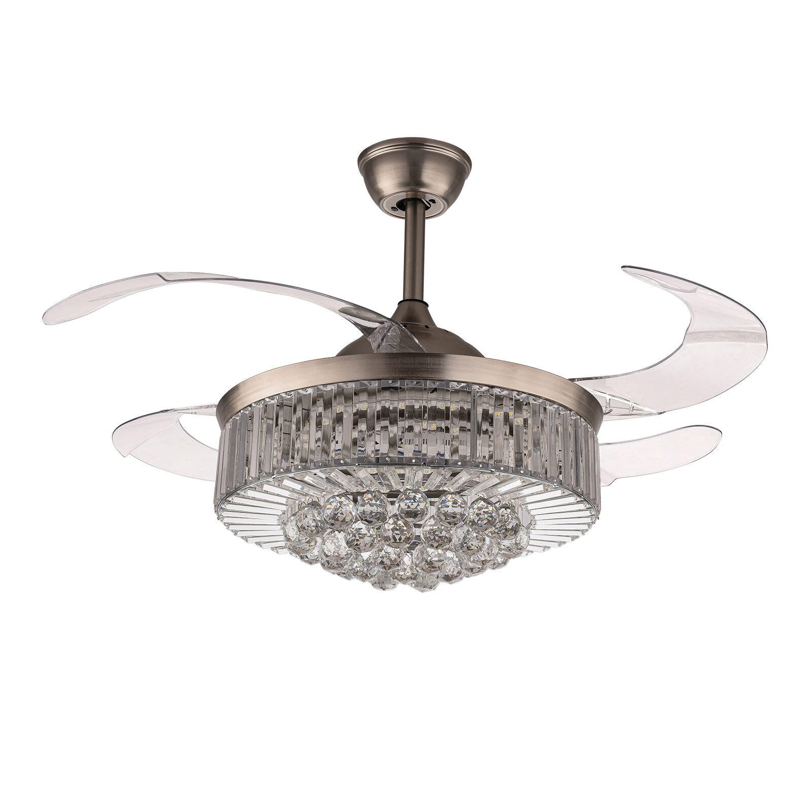 Crystal Ceiling Fan Light LED