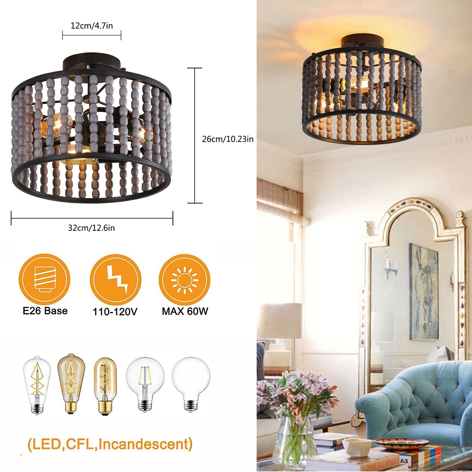 Chandelier Farmhouse Pendant