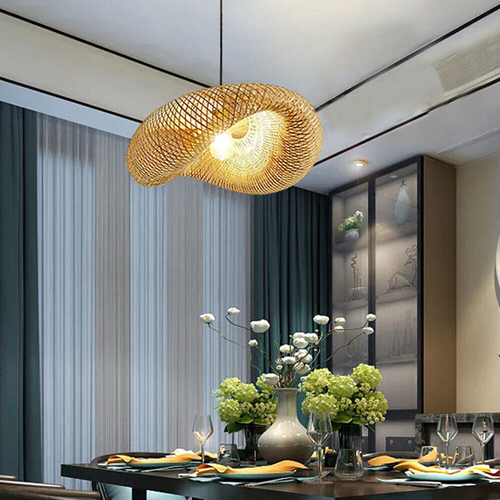 Bamboo Wicker Rattan Shade Ceiling Lamp