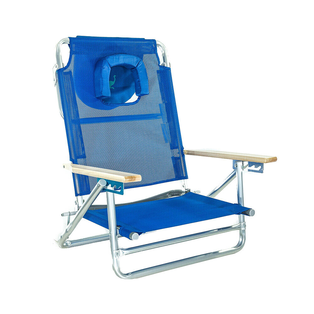 Beach Lake Sand Lounging Chair Blue 2 Pack