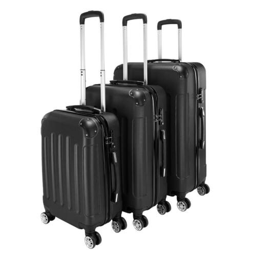 Trolley Spinner Suitcase 3 Pieces Black