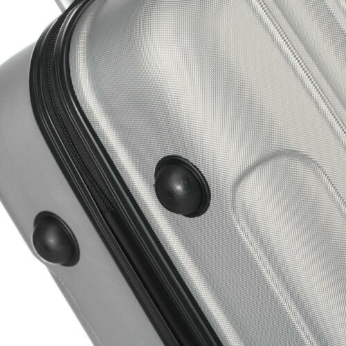 Trolley Spinner Suitcase 3 Pieces Silver Gray