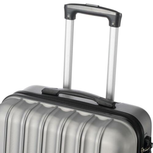 Trolley Spinner Suitcase 3 Pieces Silver Gray