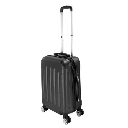 Trolley Spinner Suitcase 3 Pieces Black