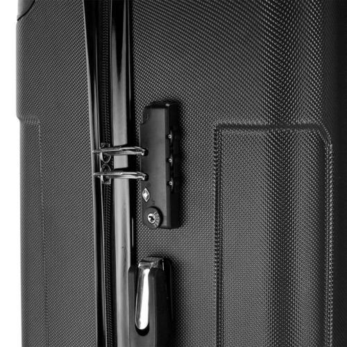 Trolley Spinner Suitcase 3 Pieces Black