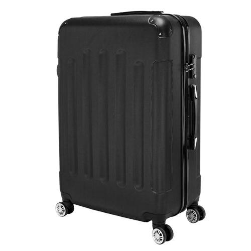 Trolley Spinner Suitcase 3 Pieces Black